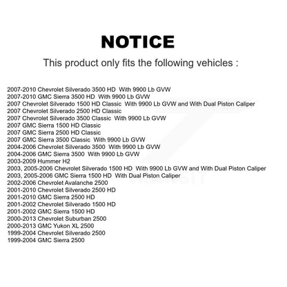 [Arrière] Étrier de frein pour Chevrolet GMC Sierra 2500 HD Silverado 3500 Classic Hummer H2 KBC-100367
