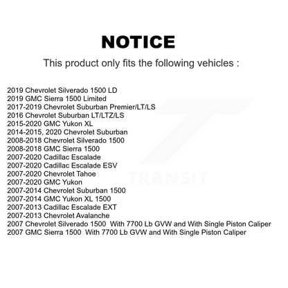 [Arrière] Étrier de frein pour Chevrolet GMC Sierra 1500 Silverado Tahoe Cadillac Yukon XL LD KBC-100372