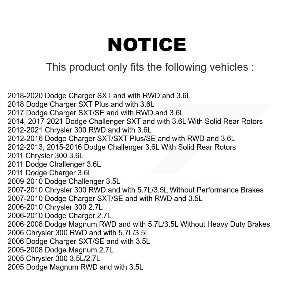[Arrière] Étrier de frein pour Dodge Chrysler 300 Charger Challenger Magnum KBC-100395