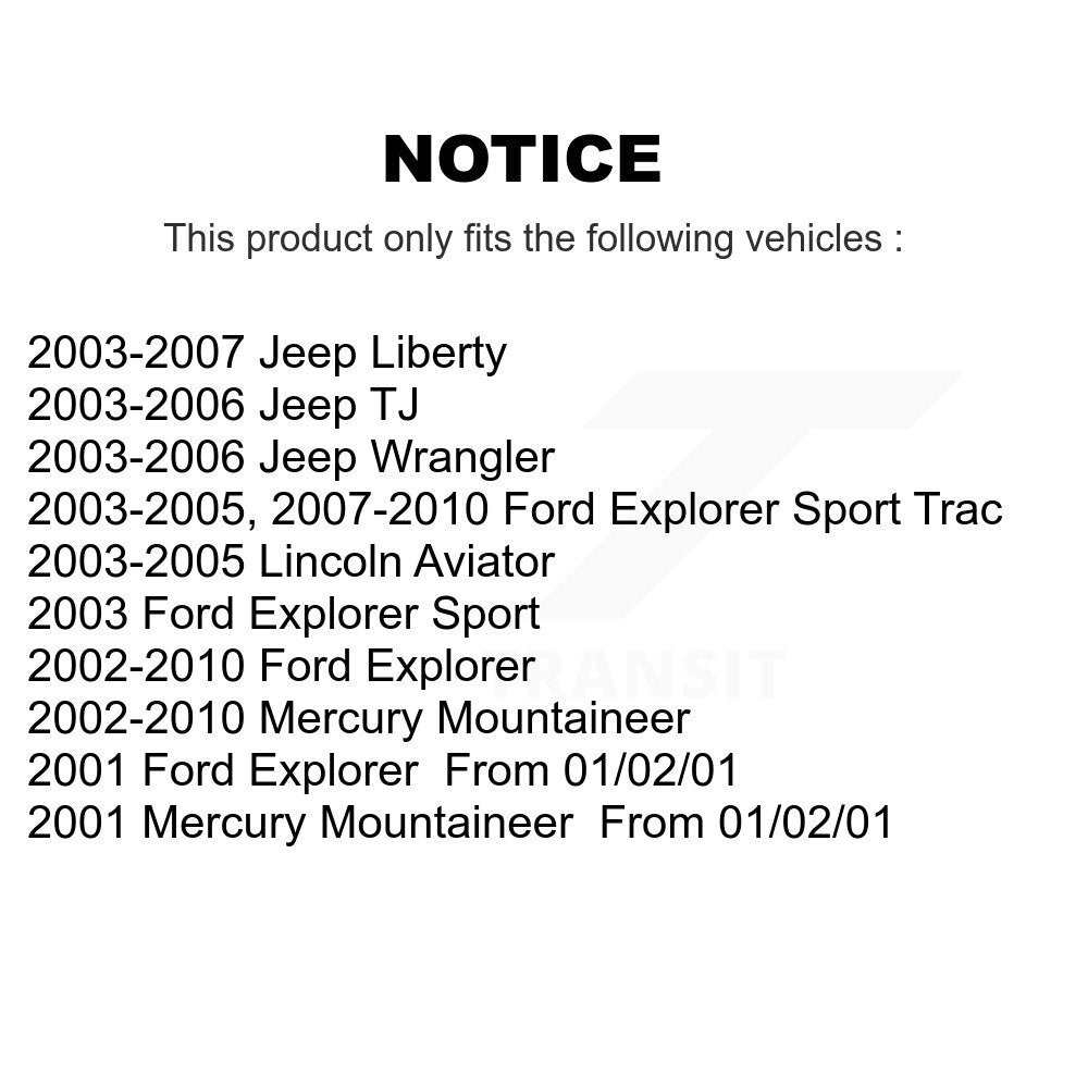 [Arrière] Étrier de frein pour Jeep Ford Liberty Explorer Wrangler Sport Trac Lincoln Aviator KBC-100414