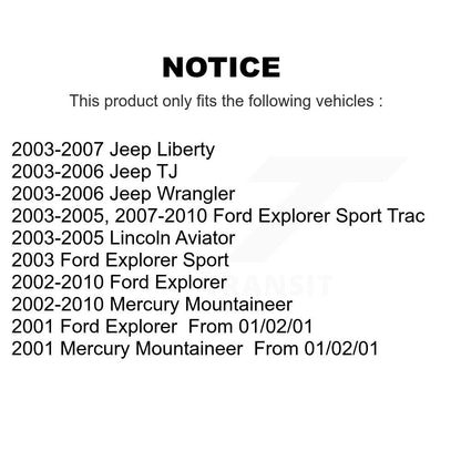 [Arrière] Étrier de frein pour Jeep Ford Liberty Explorer Wrangler Sport Trac Lincoln Aviator KBC-100414