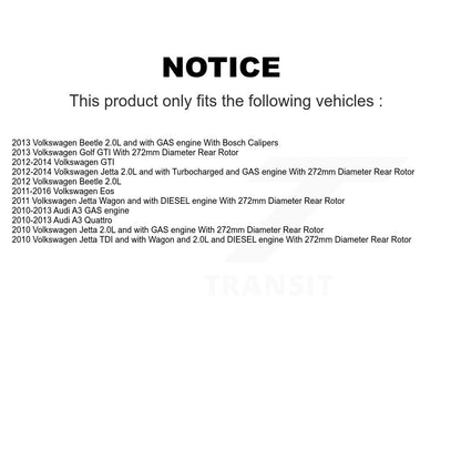 [Avant et Arrière] Étrier de frein pour Volkswagen Jetta Golf Beetle Audi GTI Eos A3 Quattro KBC-100454