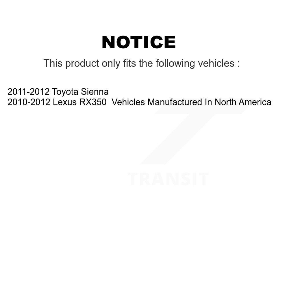 [Avant et Arrière] Étrier de frein pour Toyota Sienna Lexus RX350 KBC-100480