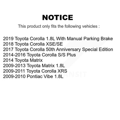 [Avant et Arrière] Étrier de frein pour Toyota Corolla Matrix Pontiac Vibe KBC-100518