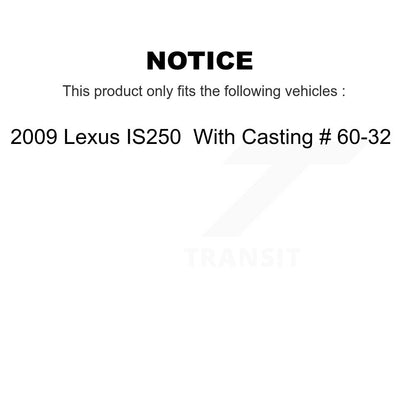 [Avant et Arrière] Étrier de frein pour 2009 Lexus IS250 With Casting # 60-32 KBC-100531