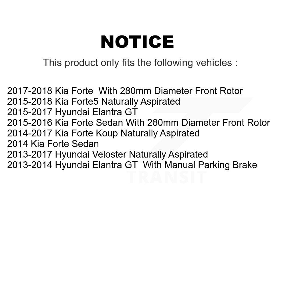 [Avant et Arrière] Étrier de frein pour Kia Hyundai Forte Elantra GT Veloster Forte5 Koup KBC-100567