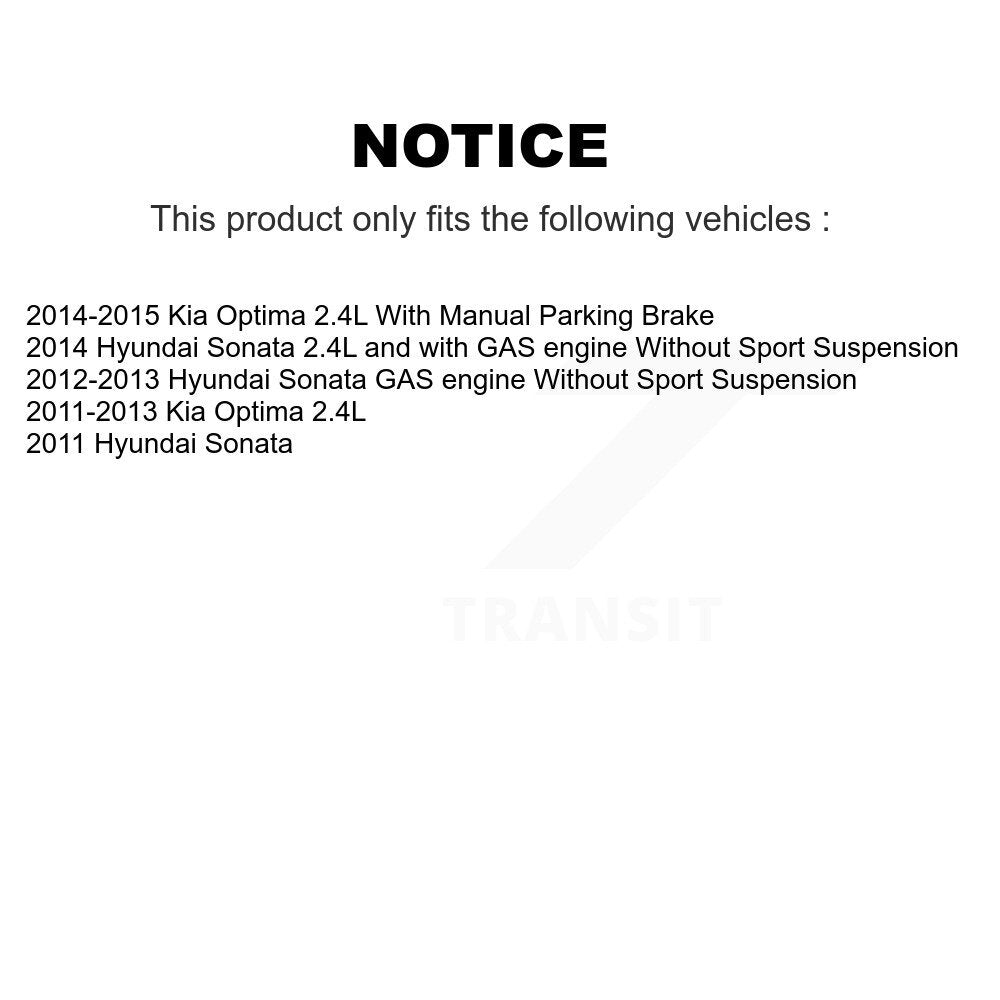 [Avant et Arrière] Étrier de frein pour Hyundai Sonata Kia Optima KBC-100573