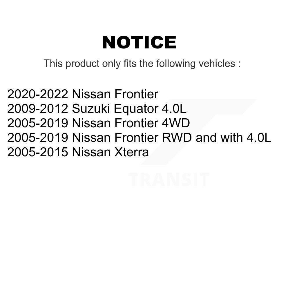 [Avant et Arrière] Étrier de frein pour Nissan Frontier Xterra Suzuki Equator KBC-100771
