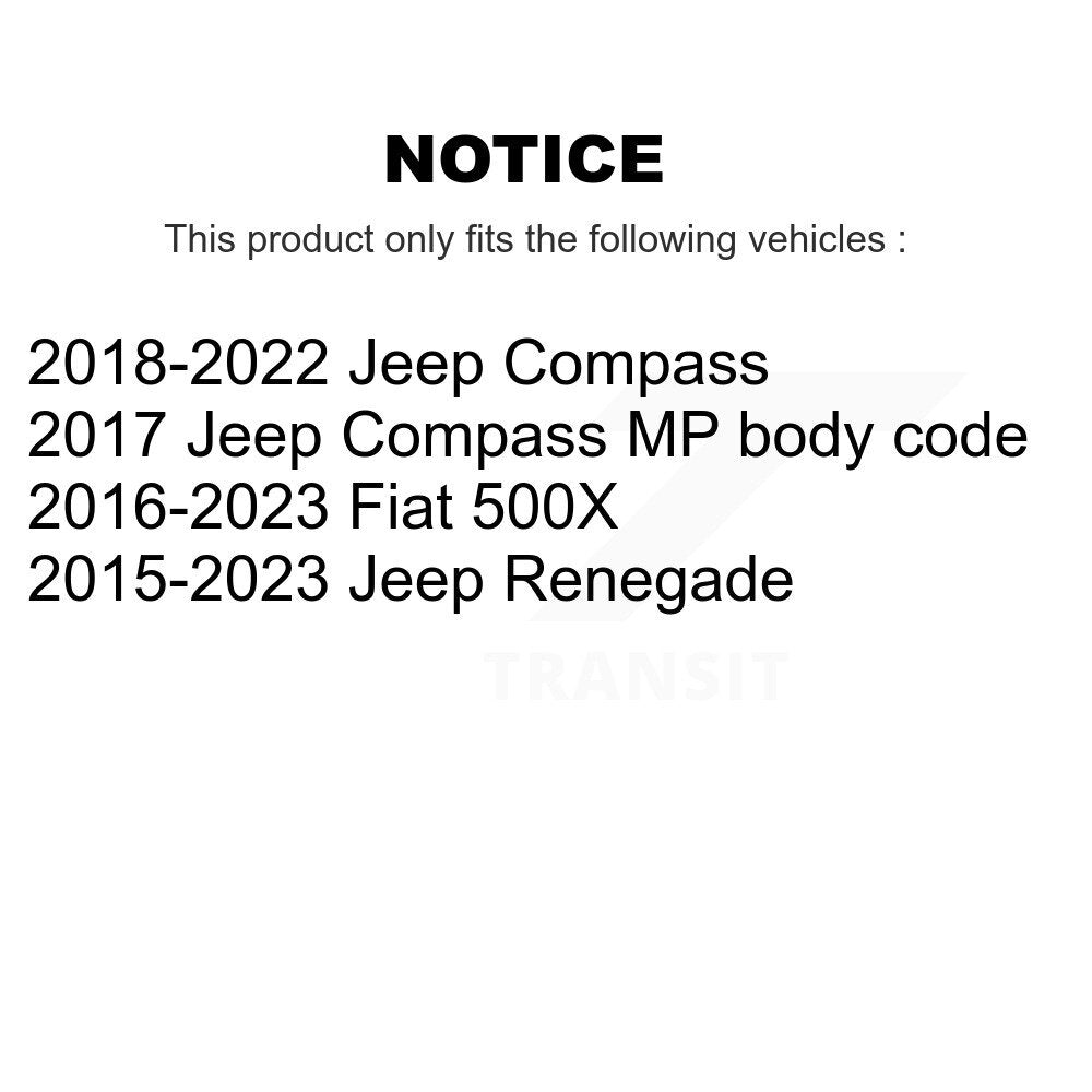[Avant et Arrière] Étrier de frein pour Jeep Compass Renegade Fiat 500X KBC-100773