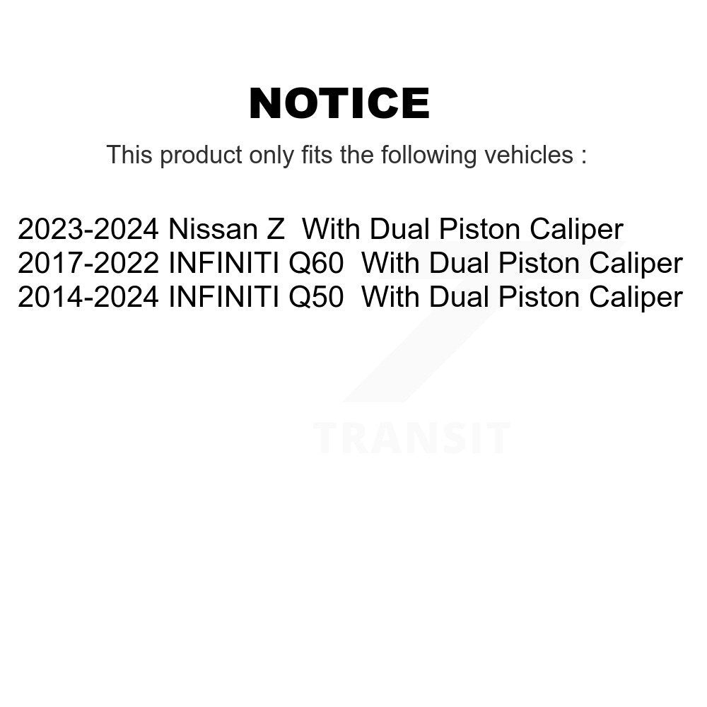 [Avant et Arrière] Étrier de frein pour INFINITI Q50 Q60 Nissan Z With Dual Piston KBC-100780