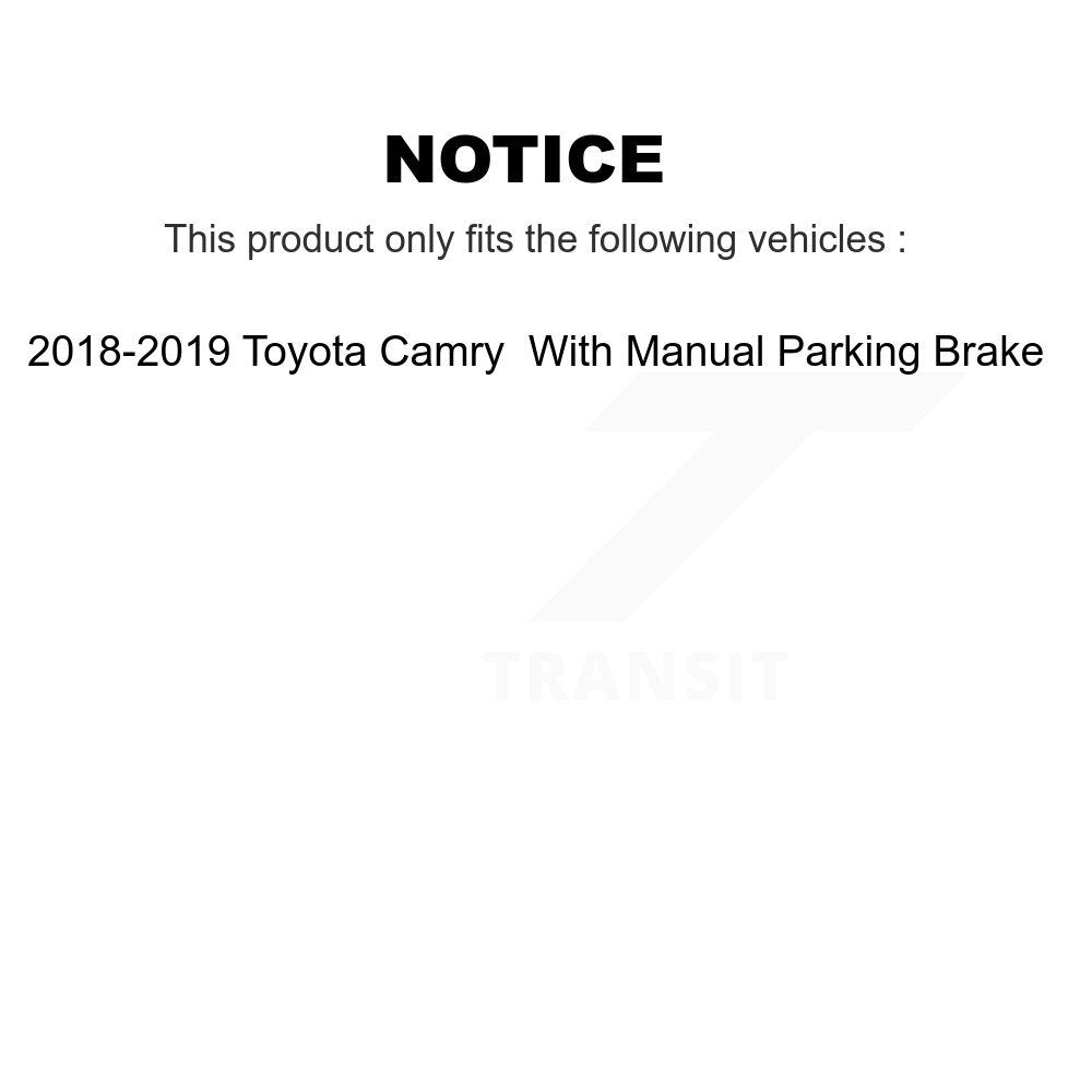 [Avant et Arrière] Étrier de frein pour 2018-2019 Toyota Camry With Manual Parking KBC-100782