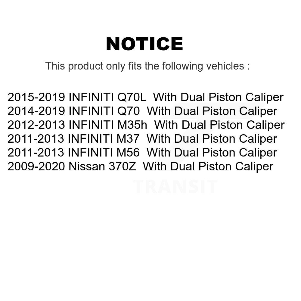 [Avant et Arrière] Étrier de frein pour Nissan 370Z INFINITI M37 Q70 Q70L M56 M35h KBC-100865