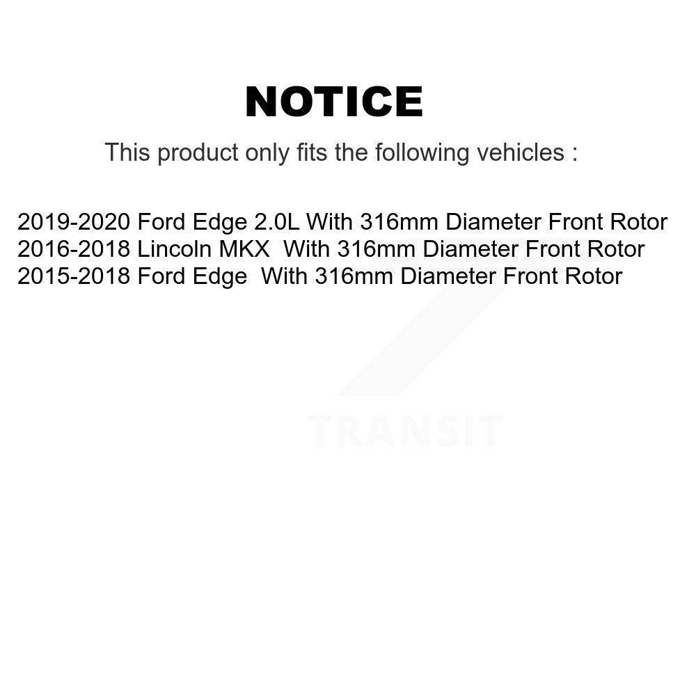 [Avant et Arrière] Étrier de frein pour Ford Edge Lincoln MKX With 316mm Diameter Rotor KBC-100876