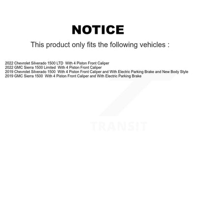 [Avant et Arrière] Étrier de frein pour GMC Chevrolet Silverado 1500 Sierra Limited LTD KBC-100882