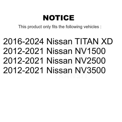 [Avant et Arrière] Étrier de frein pour Nissan NV2500 TITAN XD NV3500 NV1500 KBC-100885