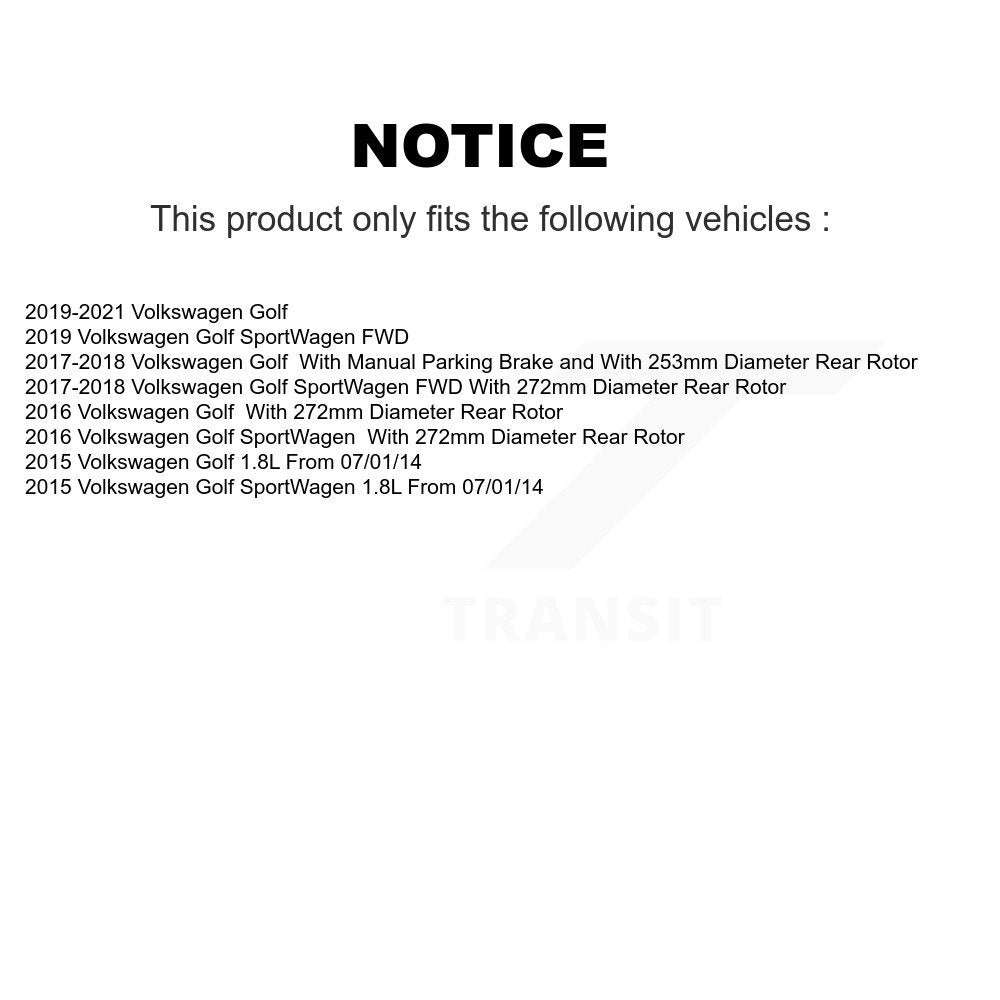 [Avant et Arrière] Étrier de frein pour Volkswagen Golf SportWagen KBC-100894