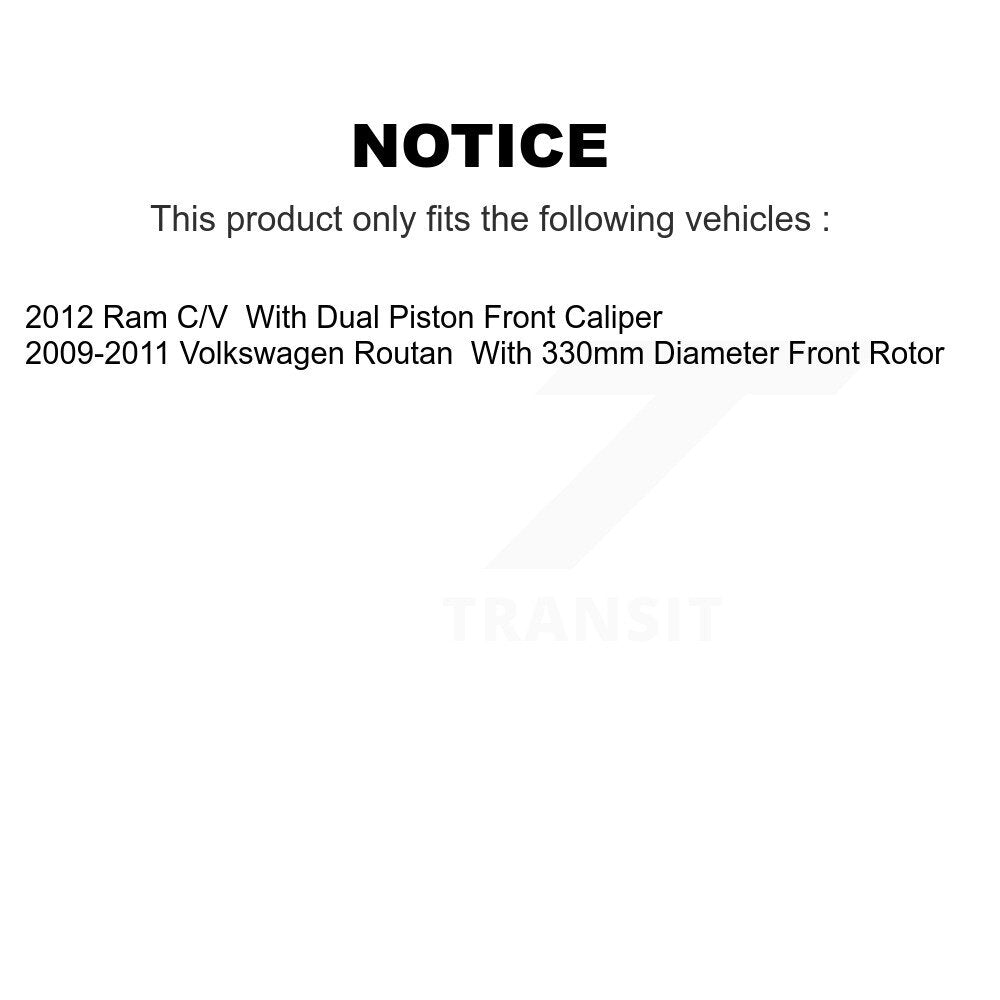 [Avant] Disque et plaquette de frein pour Volkswagen Routan Ram C/V KC8-100010N