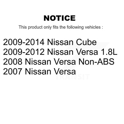 [Avant] Disque et plaquette de frein pour Nissan Versa Cube KC8-100010S
