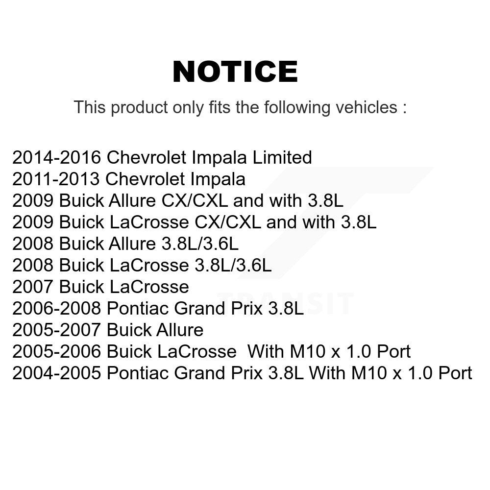 [Arrière] Disque et plaquette de frein pour Buick Chevrolet Impala LaCrosse Pontiac KC8-100010T
