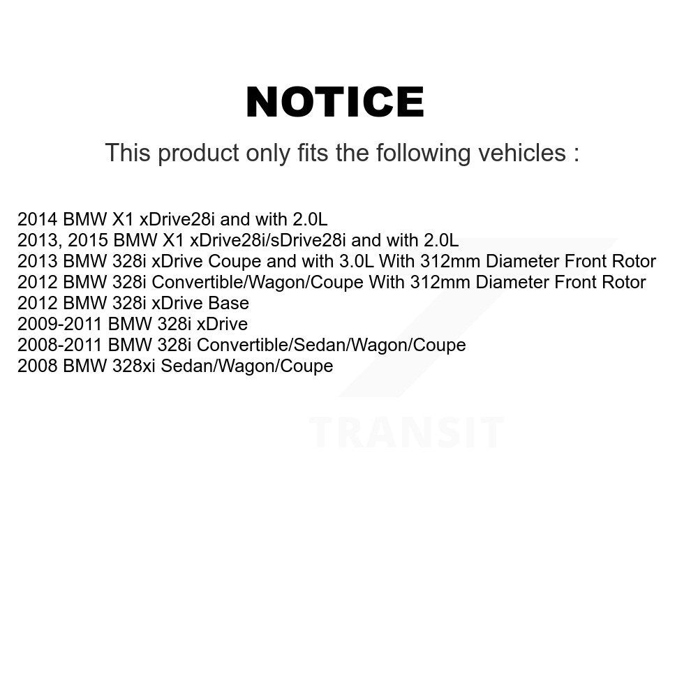 [Avant] Disque et plaquette de frein pour BMW 328i xDrive X1 328xi KC8-100026N