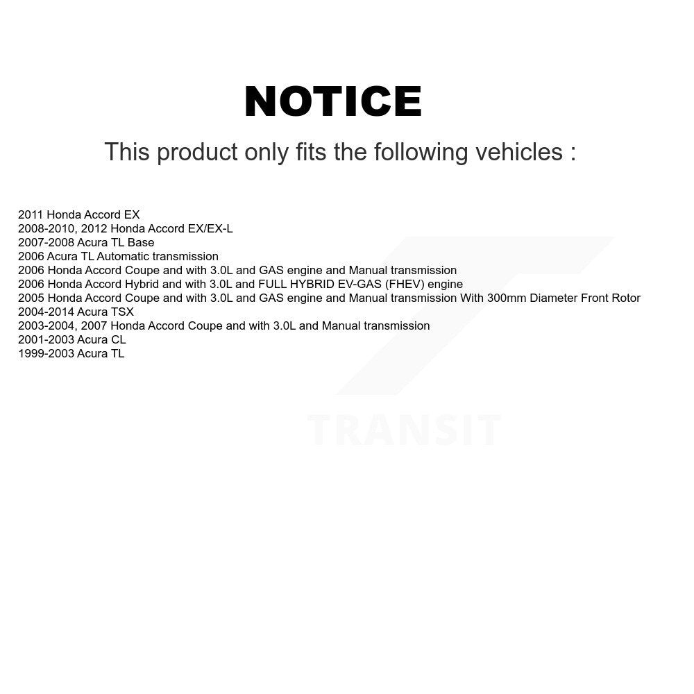 [Avant] Disque et plaquette de frein pour Honda Accord Acura TSX TL CL KC8-100034N