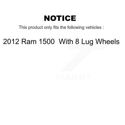 [Arrière] Disque et plaquette de frein pour 2012 Ram 1500 With 8 Lug Wheels KC8-100037T