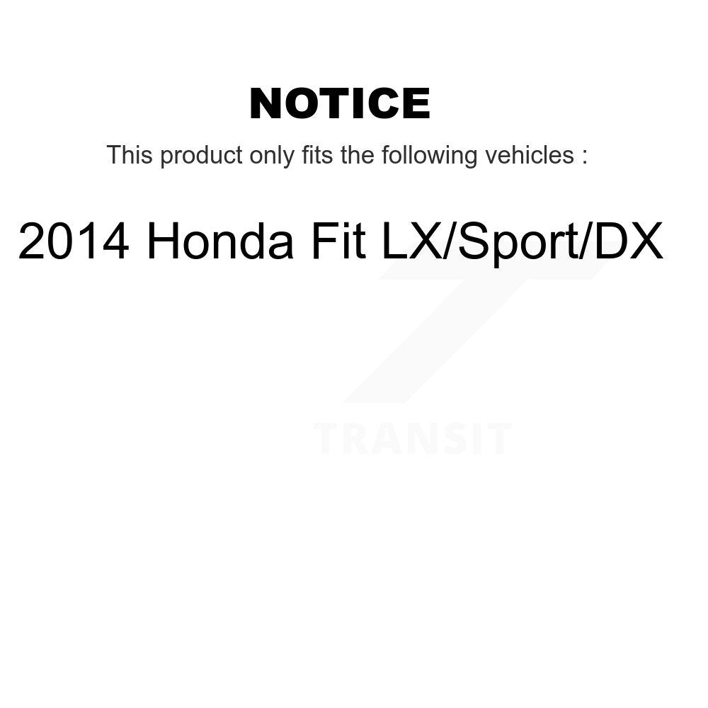 [Avant] Disque et plaquette de frein pour 2014 Honda Fit LX Sport DX KC8-100042N