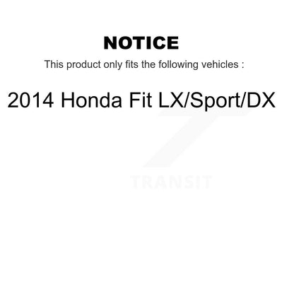 [Avant] Disque et plaquette de frein pour 2014 Honda Fit LX Sport DX KC8-100042N