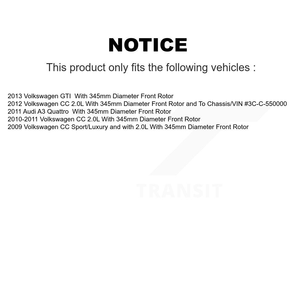 [Avant] Disque et plaquette de frein pour Volkswagen CC GTI Audi A3 Quattro KC8-100045C
