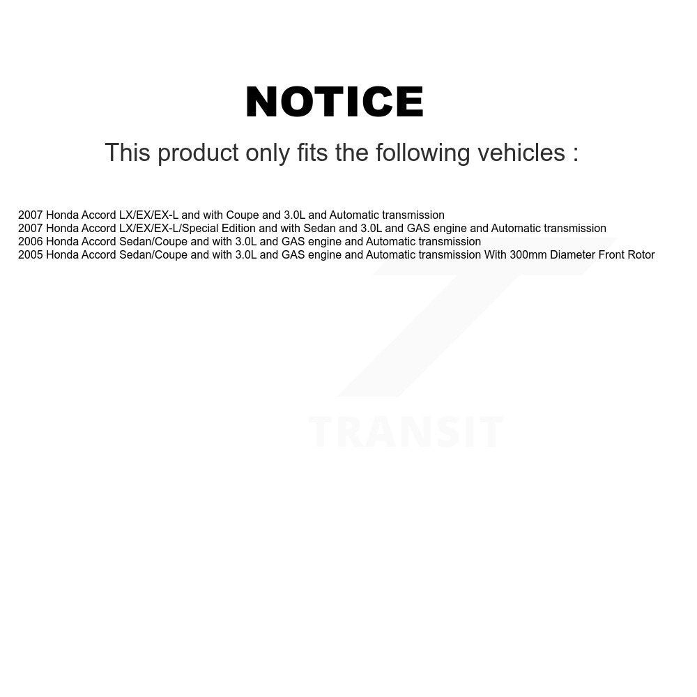[Avant] Disque et plaquette de frein pour Honda Accord KC8-100052N