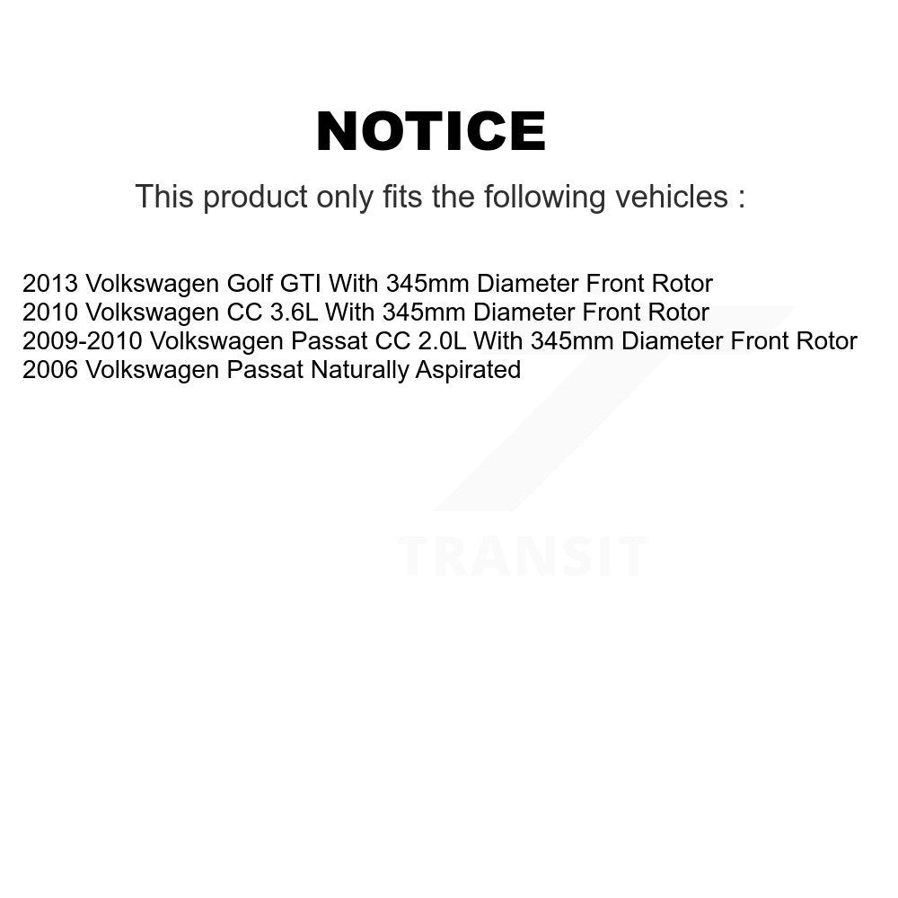 [Avant] Disque et plaquette de frein pour Volkswagen Golf CC Passat KC8-100053C