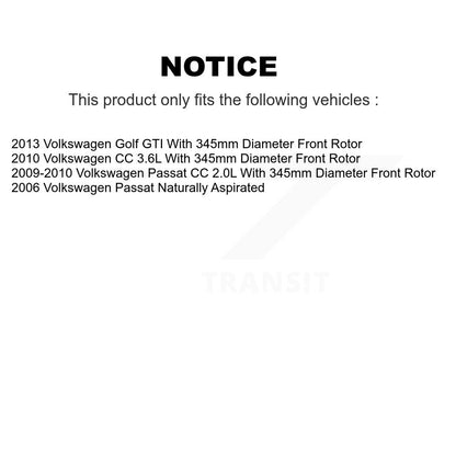 [Avant] Disque et plaquette de frein pour Volkswagen Golf CC Passat KC8-100053C
