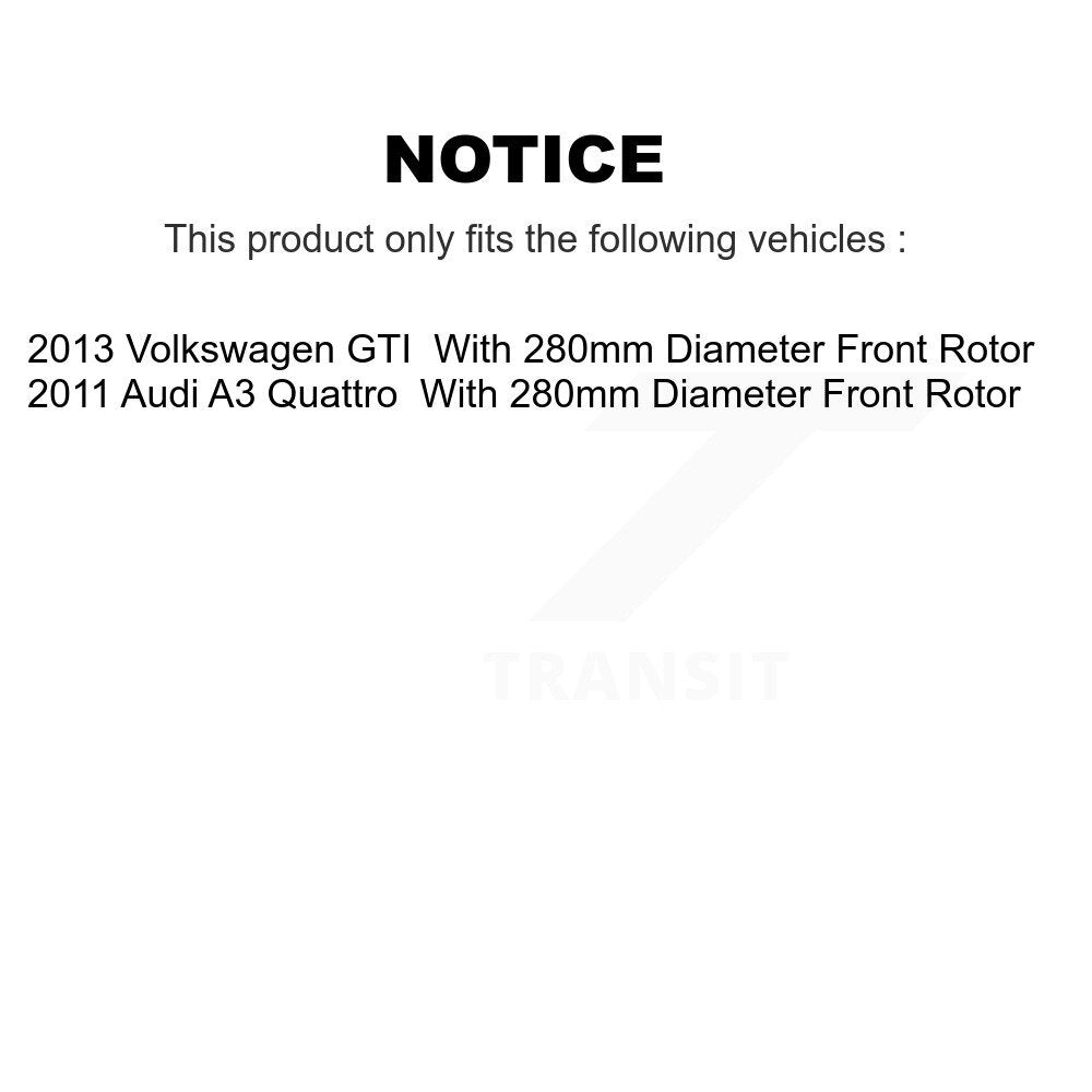[Avant] Disque et plaquette de frein pour Volkswagen GTI Audi A3 Quattro KC8-100055P