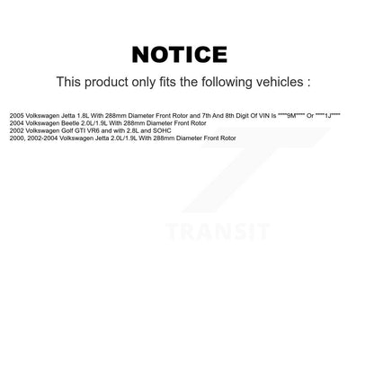 [Avant] Disque et plaquette de frein pour Volkswagen Jetta Golf Beetle KC8-100059C