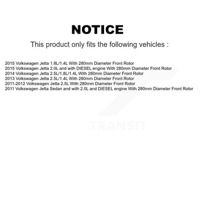 [Avant] Disque et plaquette de frein pour Volkswagen Jetta KC8-100062S