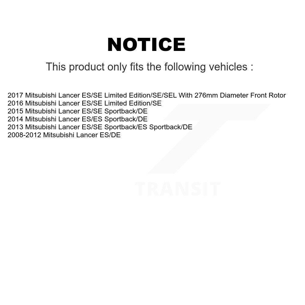[Avant] Disque et plaquette de frein pour Mitsubishi Lancer KC8-100063N