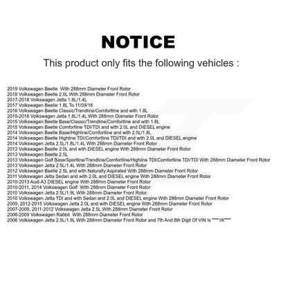 [Avant] Disque et plaquette de frein pour Volkswagen Jetta Golf Beetle Rabbit KC8-100065S