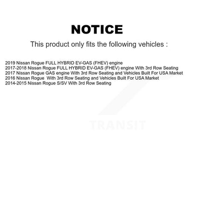 [Avant] Disque et plaquette de frein pour Nissan Rogue KC8-100075S