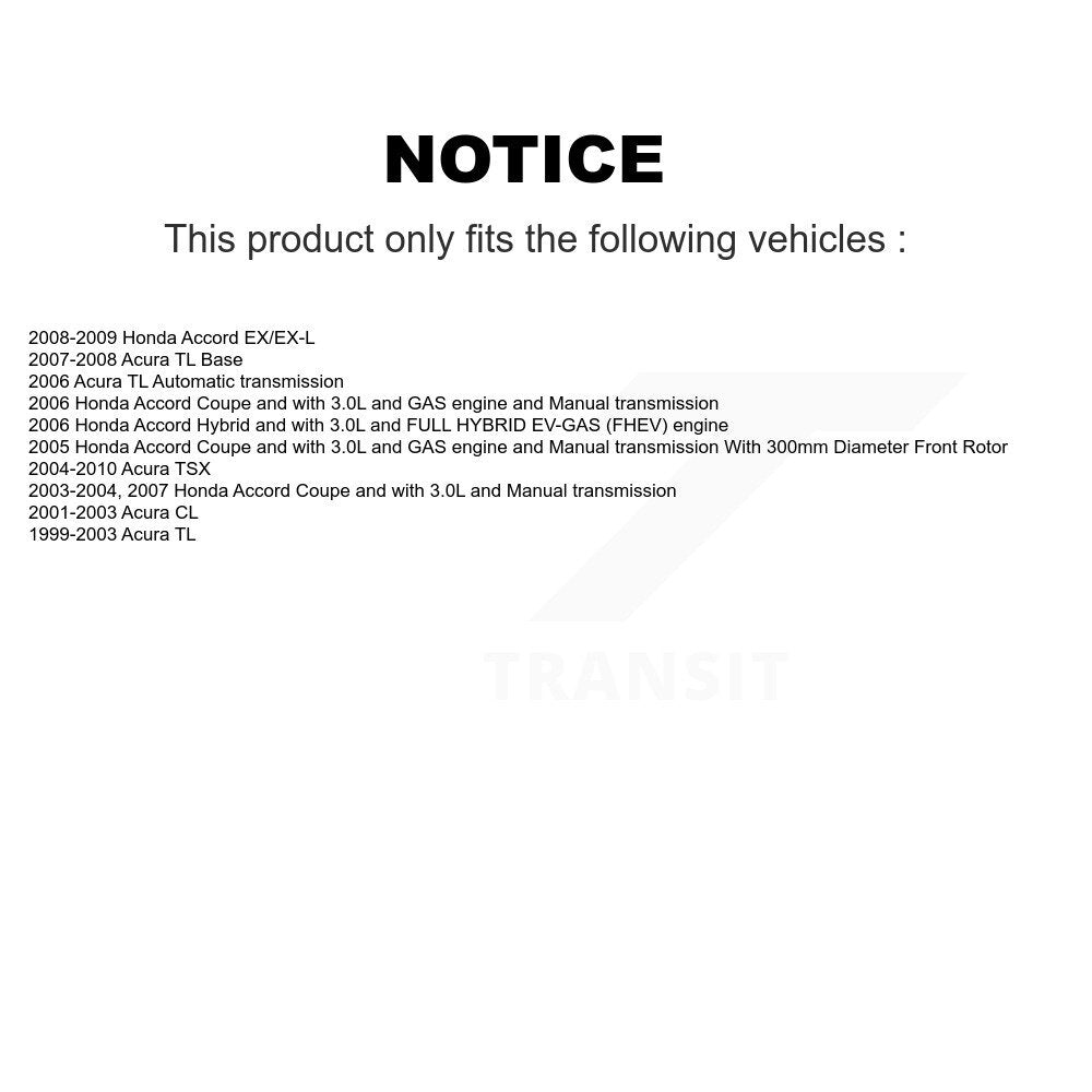 [Avant] Disque et plaquette de frein pour Honda Accord Acura TSX TL CL KC8-100085P