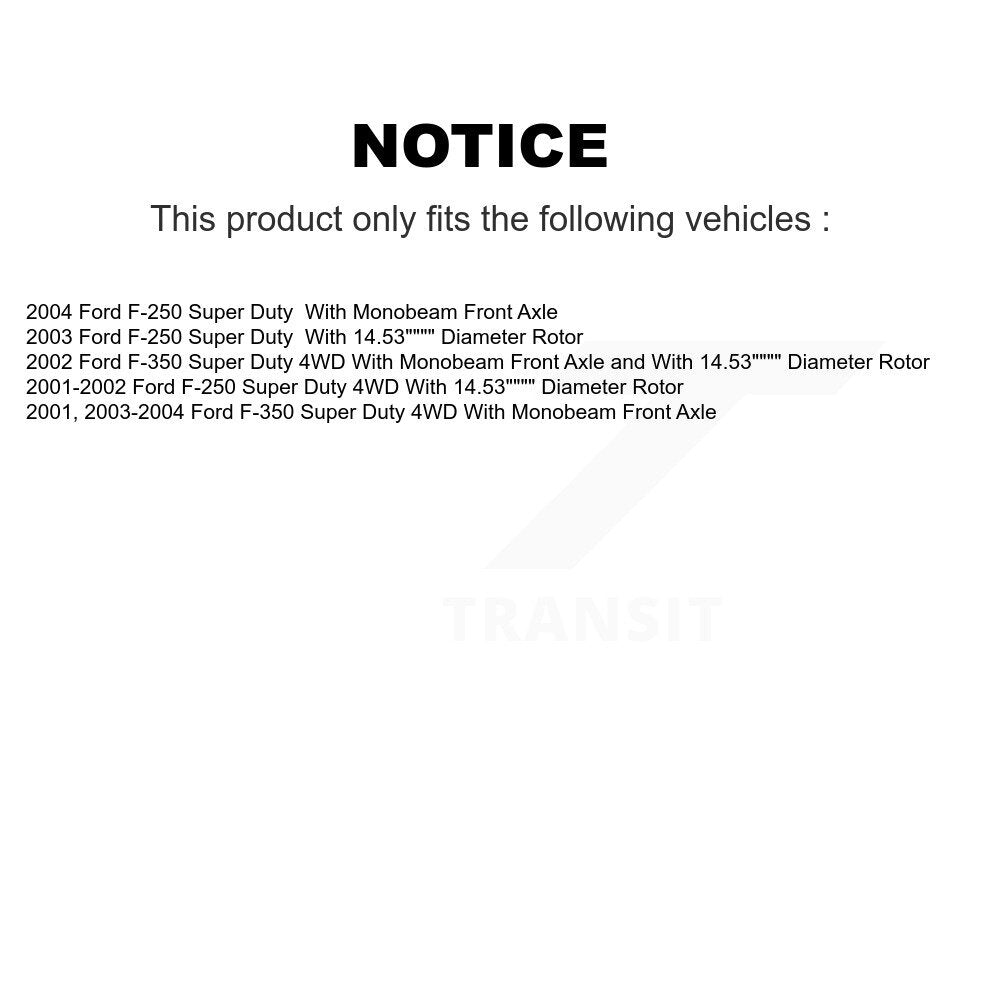 [Avant] Disque et plaquette de frein pour Ford F-350 Super Duty F-250 KC8-100094S
