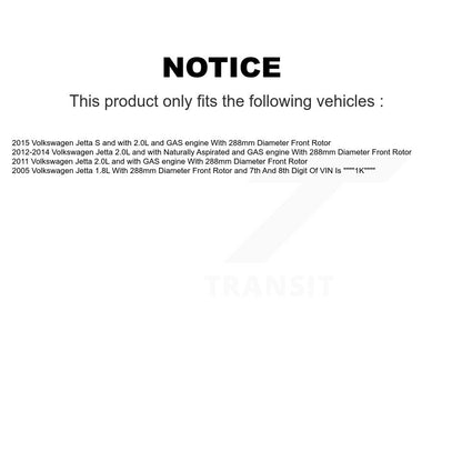 [Avant] Disque et plaquette de frein pour Volkswagen Jetta KC8-100102N