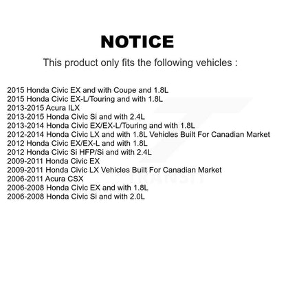 [Arrière] Disque et plaquette de frein pour Honda Civic Acura CSX ILX KC8-100108T