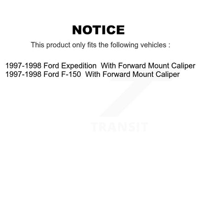 [Arrière] Disque et plaquette de frein pour 1997-1998 Ford F-150 Expedition KC8-100133T