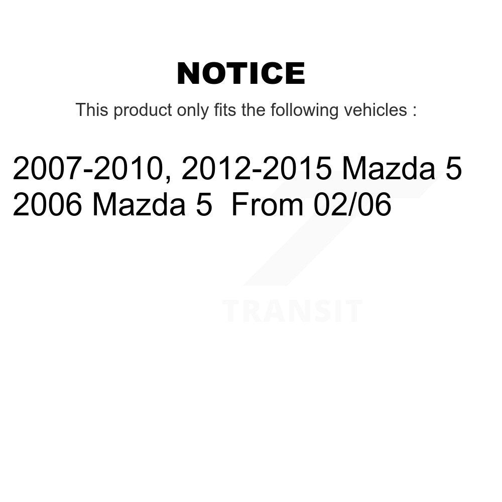 [Arrière] Disque et plaquette de frein pour Mazda 5 KC8-100139T