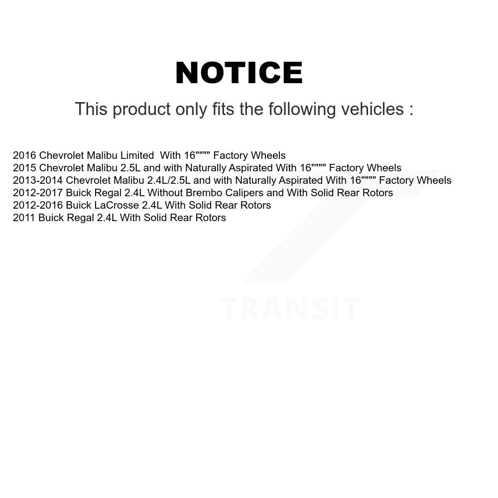 [Avant] Disque et plaquette de frein pour Chevrolet Malibu Buick Regal LaCrosse KC8-100140N