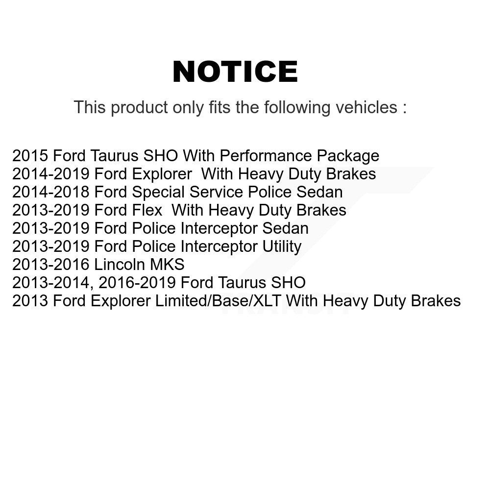 [Avant] Disque et plaquette de frein pour Ford Explorer Flex Taurus Police Utility KC8-100142C