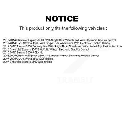 [Arrière] Disque et plaquette de frein pour Chevrolet GMC Express 2500 Savana 3500 KC8-100149T