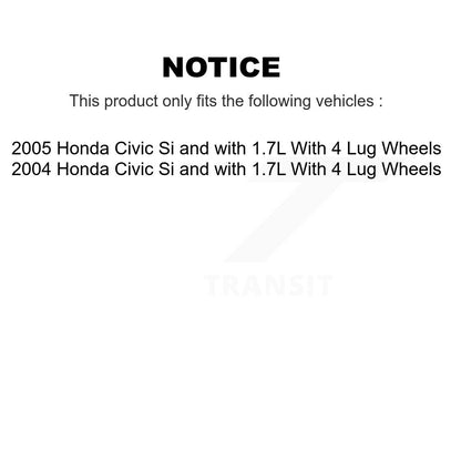 [Avant] Disque et plaquette de frein pour 04-05 Honda Civic With 4 Lug Wheels KC8-100159S