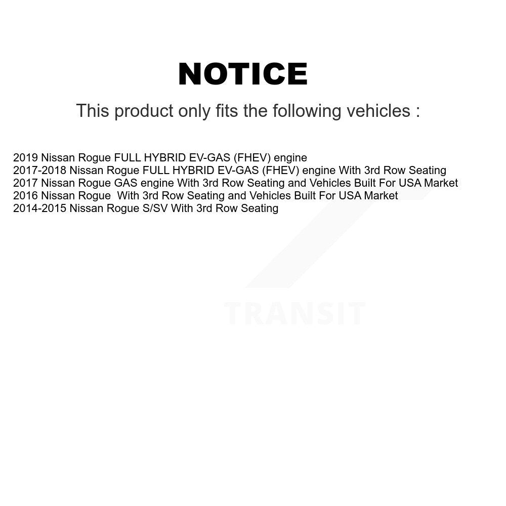 [Avant] Disque et plaquette de frein pour Nissan Rogue KC8-100160N