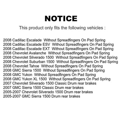 [Avant] Disque et plaquette de frein pour Chevrolet GMC Silverado 1500 Sierra KC8-100173S